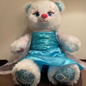 Build a Bear Elsa Disney Frozen Sparkly Blue 18"